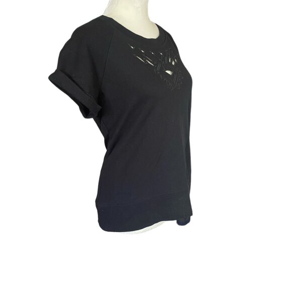 Converse One Star women's medium black short sleeve stretchy pullover top casual - Picture 2 of 10